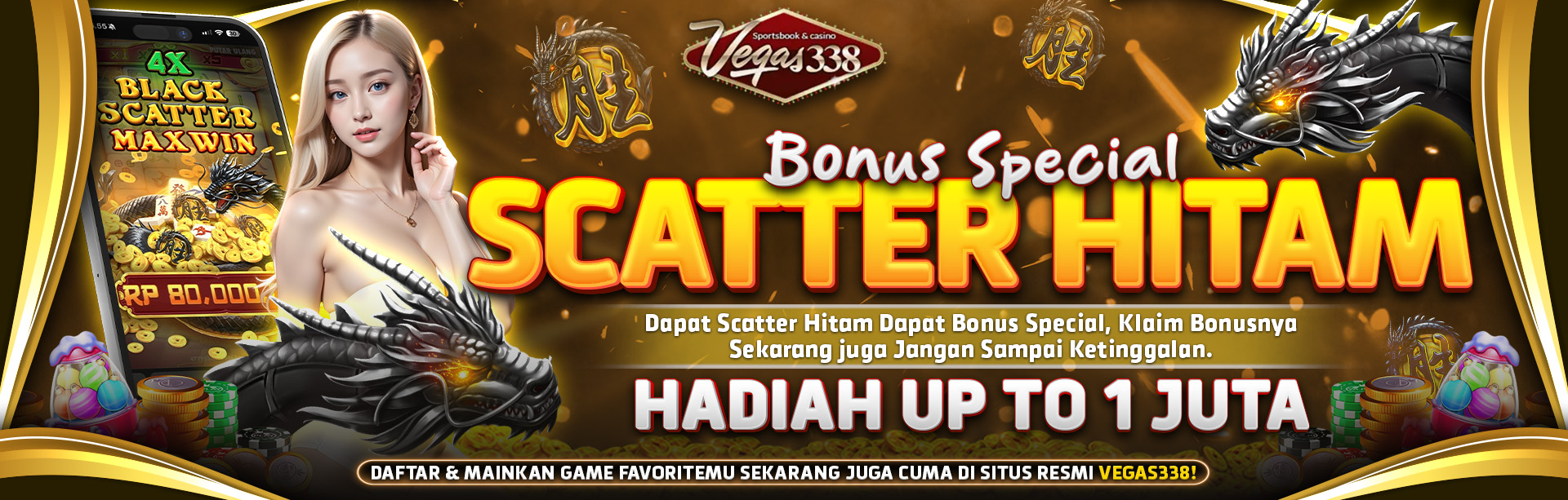 EVENT SCATTER HITAM VEGAS338